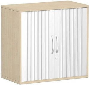 geramöbel Flex Rollladenschrank ahorn, silber 1 Fachboden 80,0 x 42,5 x 79,8 cm