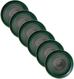 6 HEART & SOUL Dessertteller Perfect Match Avocado grün 21,0 cm