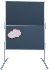 Thumbnail - FRANKEN Moderationswand PRO klappbar 120,0 x 150,0 cm grau