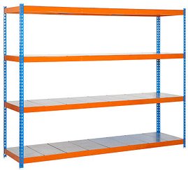 Simonrack Schwerlastregal ECOFORTE 1504-4 457100047201544 orange, blau 150,0 x 45,0 x 200,0 cm