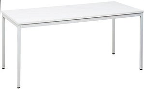 Gürkan Mehrzwecktisch weiß rechteckig, Vierkantrohr weiß, 200,0 x 80,0 x 75,0 cm