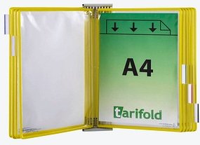 Thumbnail - tarifold Wand-Sichttafelsystem 424104 DIN A4 gelb mit 10 St. Sichttafeln, 1 St.