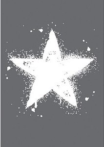Rayher Siebdruckschablone Stern grau