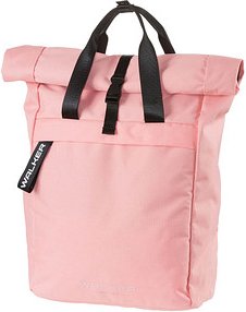 Walker Schulrucksack Roll Top Kunstfaser pink sand