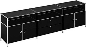 viasit Sideboard System4, 496638 schwarz 227,9 x 40,4 x 62,0 cm, 1 St.