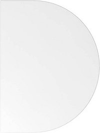 HAMMERBACHER Verbindungsplatte KA60 weiß, halbrund 60,0 x 80,0 x 2,5 cm