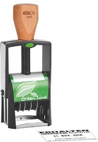 COLOP Datumstempel mit Text individualisierbar Green Line 2360 selbstfärbend schwarz ohne Logo, 1 St.
