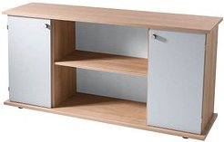 HAMMERBACHER Sideboard Prokura, VSB2T/N/S/SG nussbaum, silber 166,1 x 44,8 x 84,0 cm, 1 St.