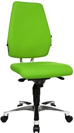 Thumbnail - Topstar Bürostuhl Body Balance S30, SI99T35 Stoff grün, Gestell alu
