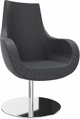 Thumbnail - fm Besuchersessel Pirum anthrazit chrome Stoff, 1 St.
