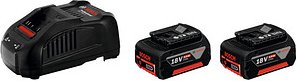 Thumbnail - BOSCH Professional Werkzeugakkus mit Schnellladegerät Starter-Set Lithium-Ionen 2x 5,0 Ah