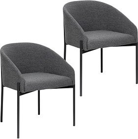 Thumbnail - meet powered by PAPERFLOW Sessel MILO anthrazit schwarz Stoff, 1 St.