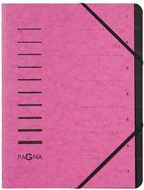 PAGNA Ordnungsmappe 7 Fächer rosa, 1 St.