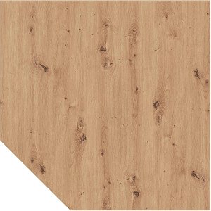 HAMMERBACHER Verbindungsplatte höhenverstellbar HT12 asteiche, grafit Trapezform 120,0 x 80,0 x 68,5 - 76,0 cm