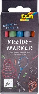 Thumbnail - folia METALLIC EFFECTS Kreidemarker farbsortiert 1,0 - 2,0 mm, 5 St.