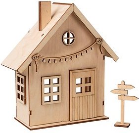 Rayher Holzbausatz Wichtelhaus natur