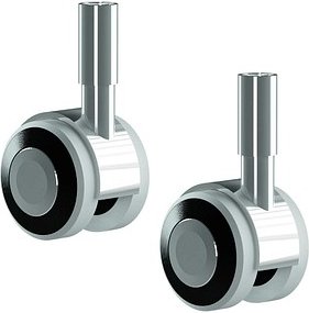 viasit Rollen für Schränke und Regale für harte Böden, 2 St.