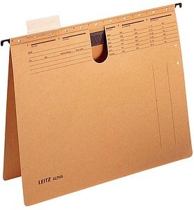 25 LEITZ Hängehefter ALPHA® 1989 Karton naturbraun 2 x kaufmännische Heftung