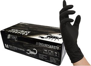 Thumbnail - NITRAS MEDICAL unisex Einmalhandschuhe BLACK SCORPION schwarz Größe M, 100 St.