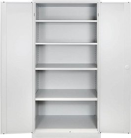 ADB Metallschrank 40750 lichtgrau 92,0 x 50,0 x 195,0 cm, aufgebaut, 1 St.