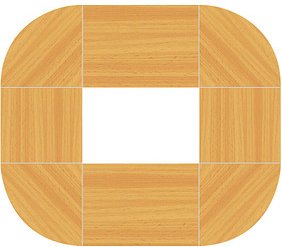 HAMMERBACHER Konferenztisch buche oval, Rundrohr chrom, 320,0 x 240,0 x 72,0 - 74,0 cm