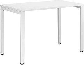 PAPERFLOW easyDesk Schreibtisch weiß rechteckig, 4-Fuß-Gestell weiß 114,0 x 60,0 cm