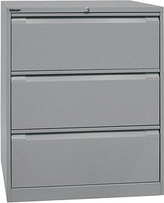 BISLEY Hängeregistraturschrank silber 3 Schubladen 80,0 x 62,2 x 101,6 cm, 1 St.
