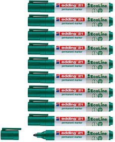 edding 21 EcoLine Permanentmarker grün 1,5 - 3,0 mm, 10 St.