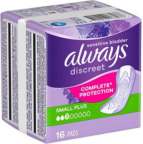 always Inkontinenzeinlagen discreet Complete Protection Small Plus für Slip, 16 St.