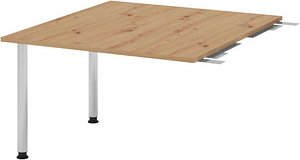 HAMMERBACHER Verbindungsplatte höhenverstellbar KT12C asteiche, chrom rechteckig 120,0 x 130,0 x 72,0 - 74,0 cm