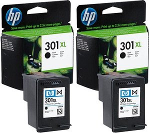 HP 301XL (D8J45AE) schwarz Druckerpatronen, 2er-Set