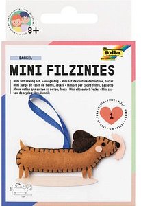 folia Nähset Mini Filzinies DACKEL braun