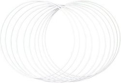 Rayher Metallringe-Set beschichtet weiß Ø 25,0 cm, 10 St.