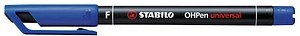 10 STABILO OHPen universal Folienstifte blau 0,7 mm permanent