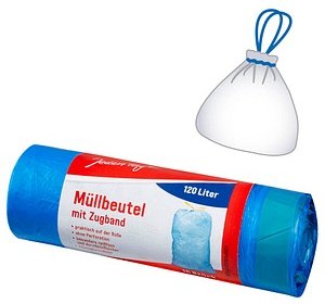 Jeden Tag Müllbeutel 120,0 l blau, 15 St.