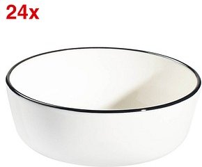 24 ID Fine Schalen Modest Black Stolt weiß 10,0 cm