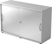 HAMMERBACHER Schiebetürenschrank 1752S, V1752S/5/S/BM lichtgrau, silber 1 Fachboden 120,0 x 40,0 x 74,8 cm