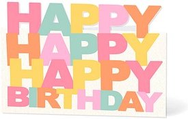 LUMA Geburtstagskarte Happy Birthday LU GKO 06 bunt, 1 St.