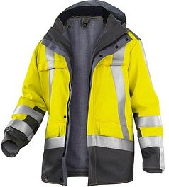 KÜBLER® unisex Warnjacke PSA SAFETY X8 warngelb, anthrazit Größe 4XL