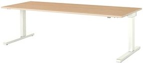 mauser varitos.c elektrisch höhenverstellbarer Schreibtisch ahorn, weiß rechteckig, C-Fuß-Gestell weiß 200,0 x 80,0 cm