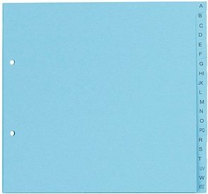 Thumbnail - dots Ordnerregister DIN A4 Halbformat, Überbreite A-Z blau 20-teilig, 5 Satz