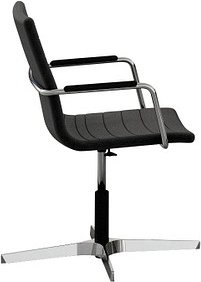 Quadrifoglio Besuchersessel ODAHLV01/0QB7 schwarz Leder