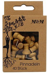 M&M Pinnnadeln 40 Stück braun, 1 Pack