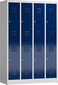 Thumbnail - ClassiX Spind enzianblau, lichtgrau X-520241, 8 Schließfächer 118,5 x 50,0 x 180,0 cm