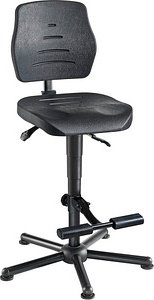 meychair XXL Arbeitsdrehstuhl W15-25-H-PU-AH2 schwarz