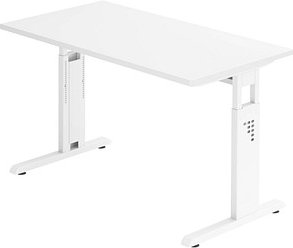 HAMMERBACHER OS612 Schreibtisch weiß rechteckig, C-Fuß-Gestell weiß 120,0 x 67,2 cm