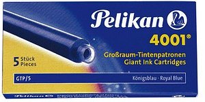 Pelikan Tintenpatronen für Füller 4001 königsblau, 5 St.