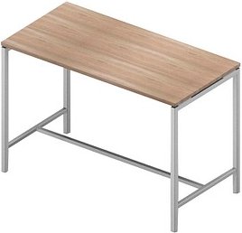 Quadrifoglio Konferenztisch Creo ulme rechteckig, 4-Fuß-Gestell weiß, 160,0 x 80,0 x 107,0 cm