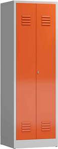 Thumbnail - ClassiX Spind feuerrot, lichtgrau X-510714, 1 Schließfach 59,0 x 50,0 x 180,0 cm