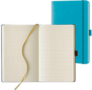 Thumbnail - Lediberg Notizbuch 13,0 x 21,0 cm kariert, türkisblau Hardcover 240 Seiten